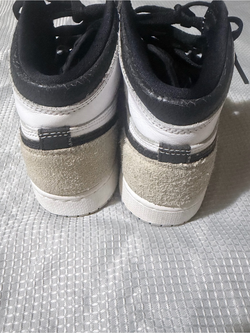 Nike Black and White Kids High-Top Sneakers - Picture 3 of 10